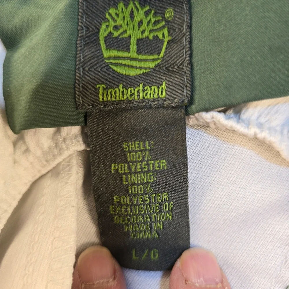 Timberland Mens Board Shorts Green Cargo Swim‎ Trunks Mesh Lined Size Large